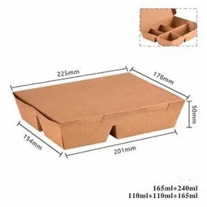 5 compartment paper container