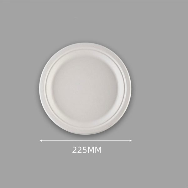 9 inch round Bagasse plates