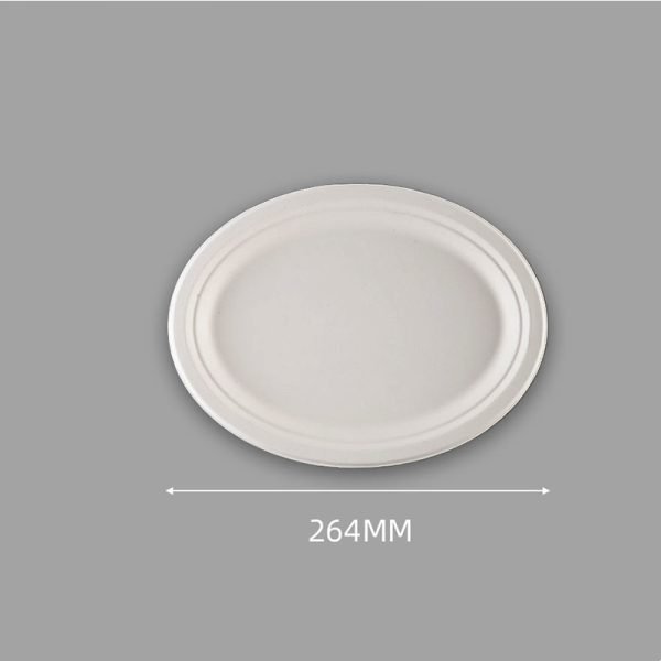 Oval Bagasse plates